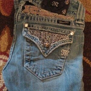 Miss Me Light Blue Embellished Boot Cut Jeans